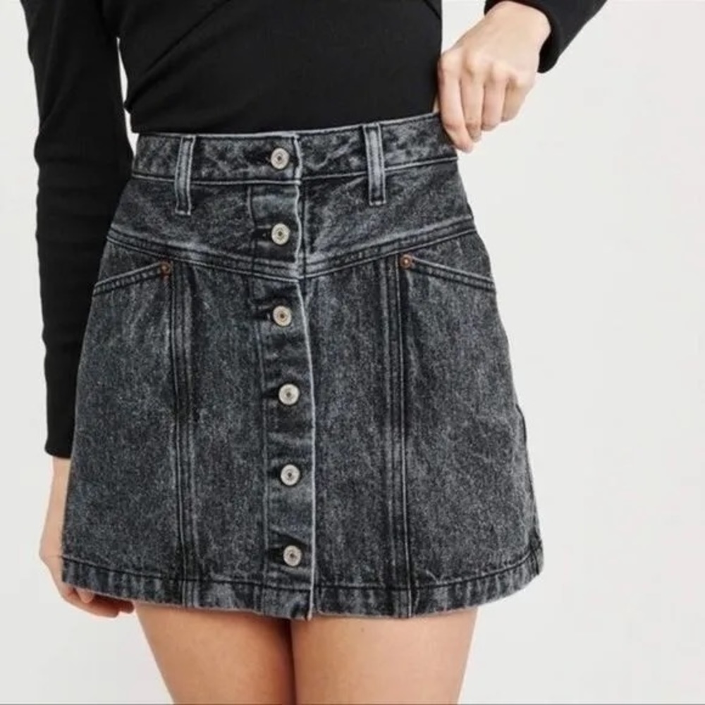 Black Abercrombie Denim Skirt